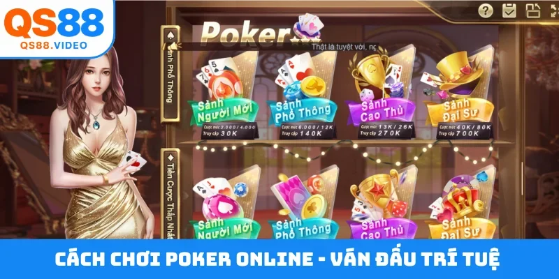 Cách chơi poker online