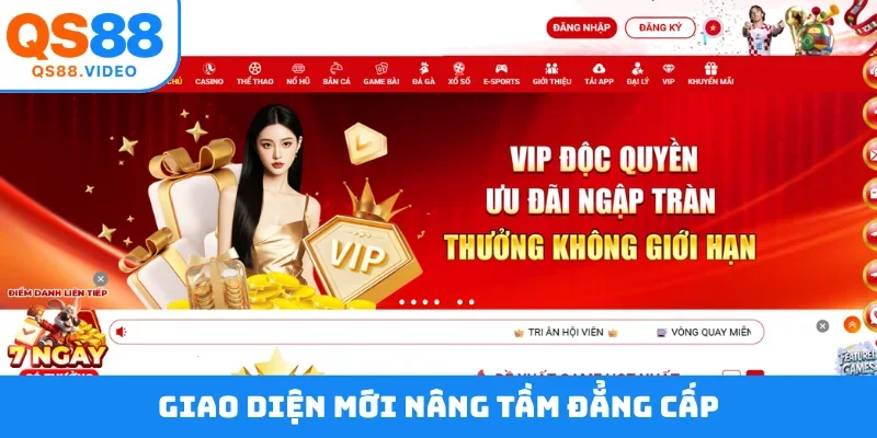 Giao diện mới nâng tầm đẳng cấp